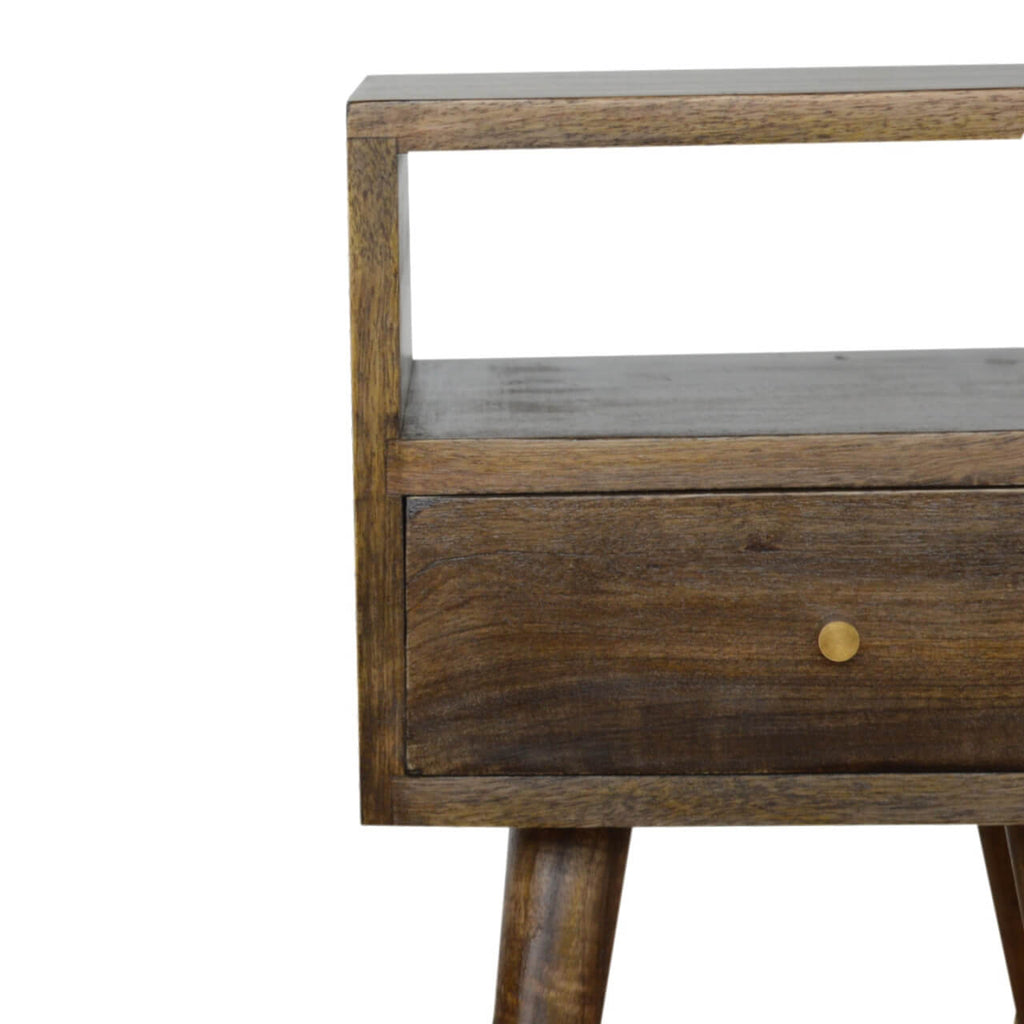 Narrow Bedside, Grey Wash