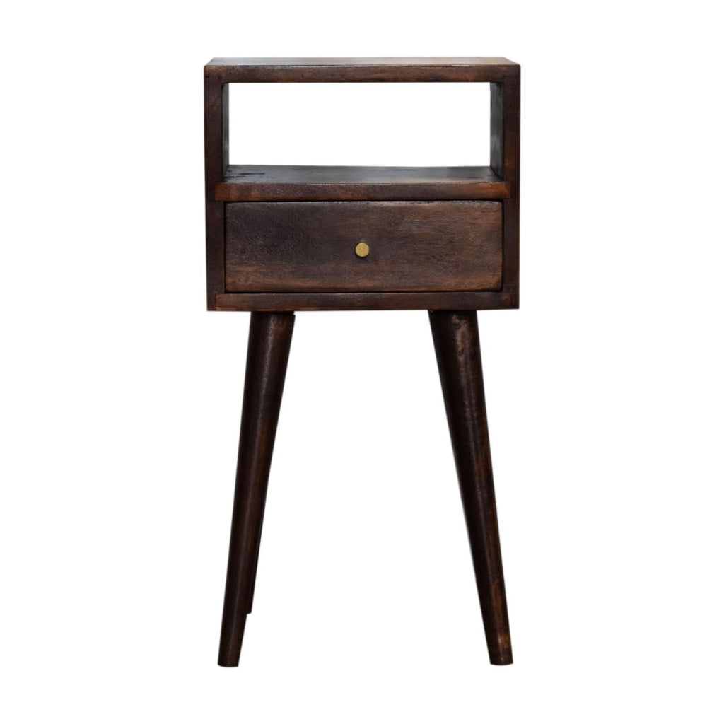 Narrow Bedside, Walnut Finish