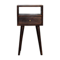 Narrow Bedside, Walnut Finish