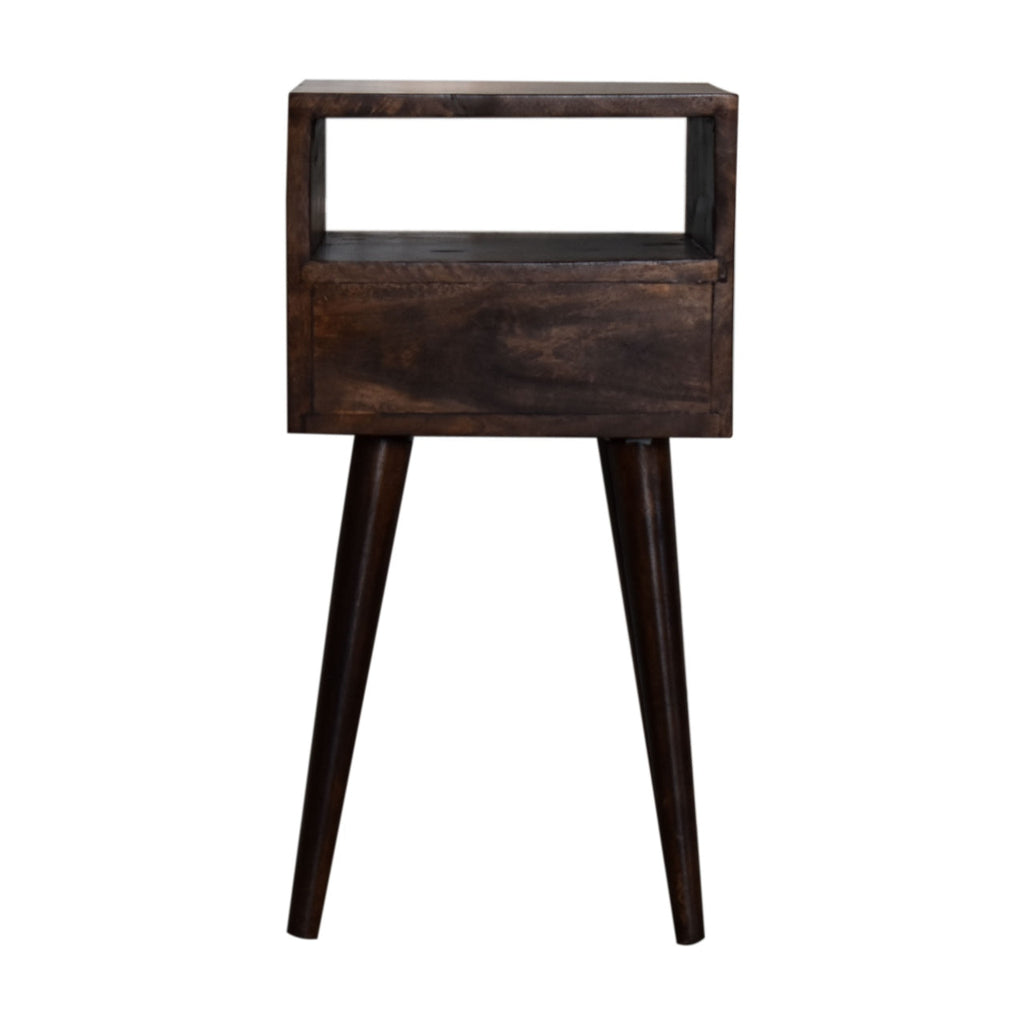 Narrow Bedside, Walnut Finish