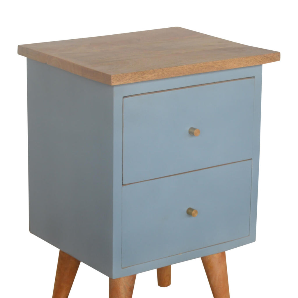 Hand Painted Bedside, Blue