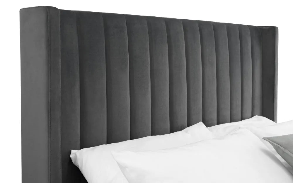 Langham Scalloped Headboard Storage Bed