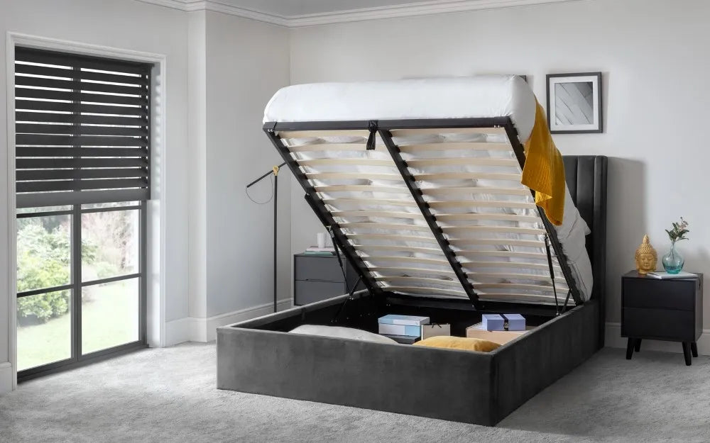 Langham Scalloped Headboard Storage Bed