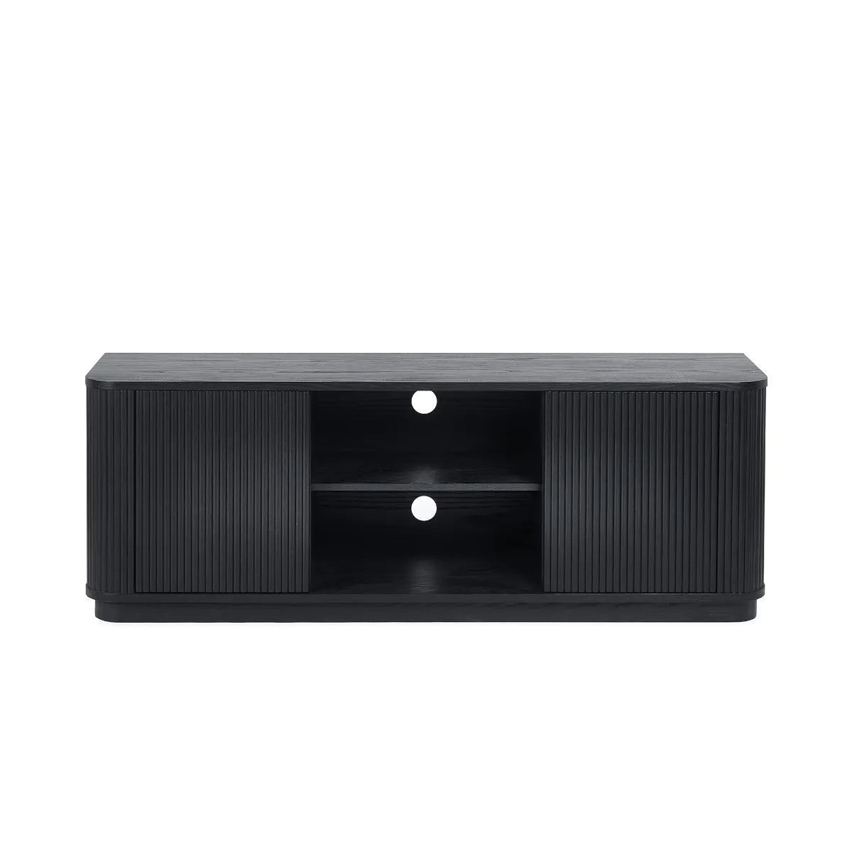 Louis TV Unit in Black, Ash Wood