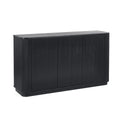 Louis Black Fluted Sideboard, Ash Wood