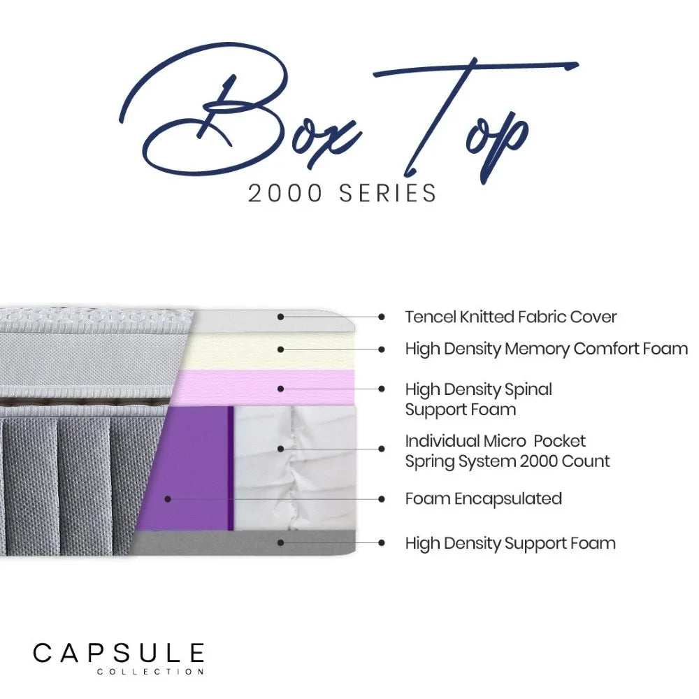 Tencel Fabric Capsule 2000 Box Top Mattress