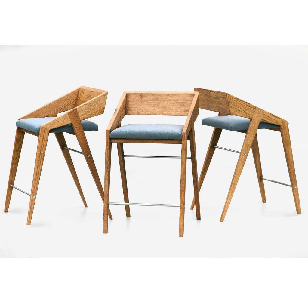 Piko Bar Stool, Oak Wood