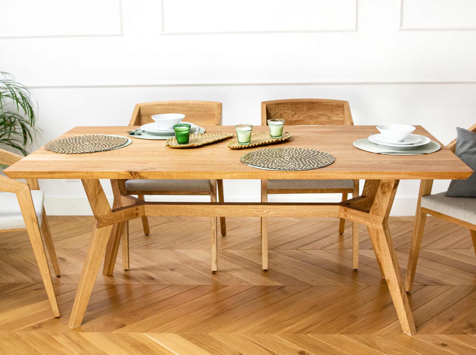 Piko Dining Set, Oak Wood