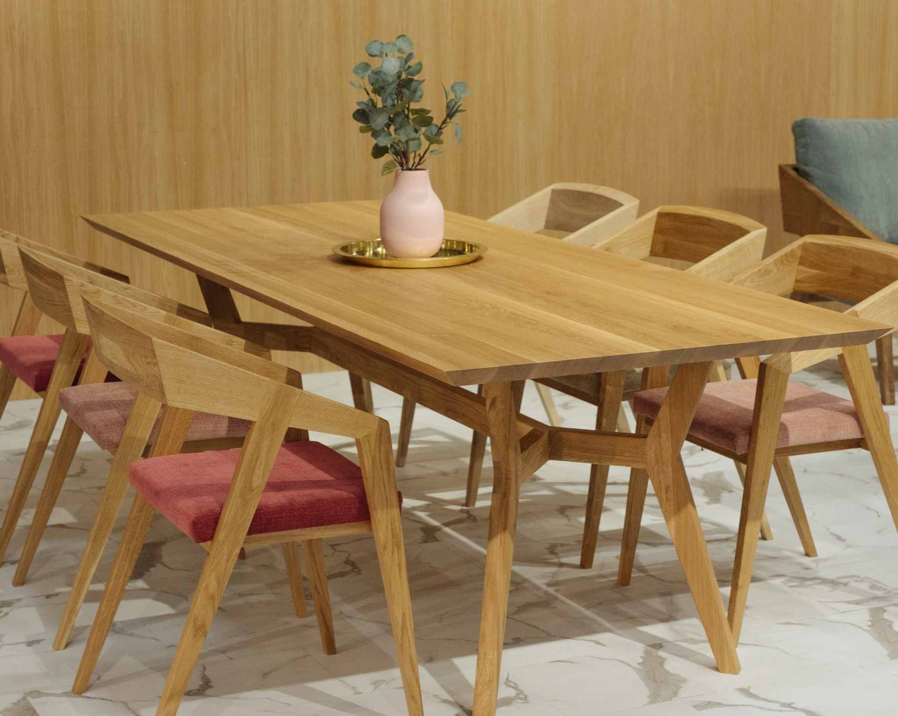 Piko Dining Set, Oak Wood