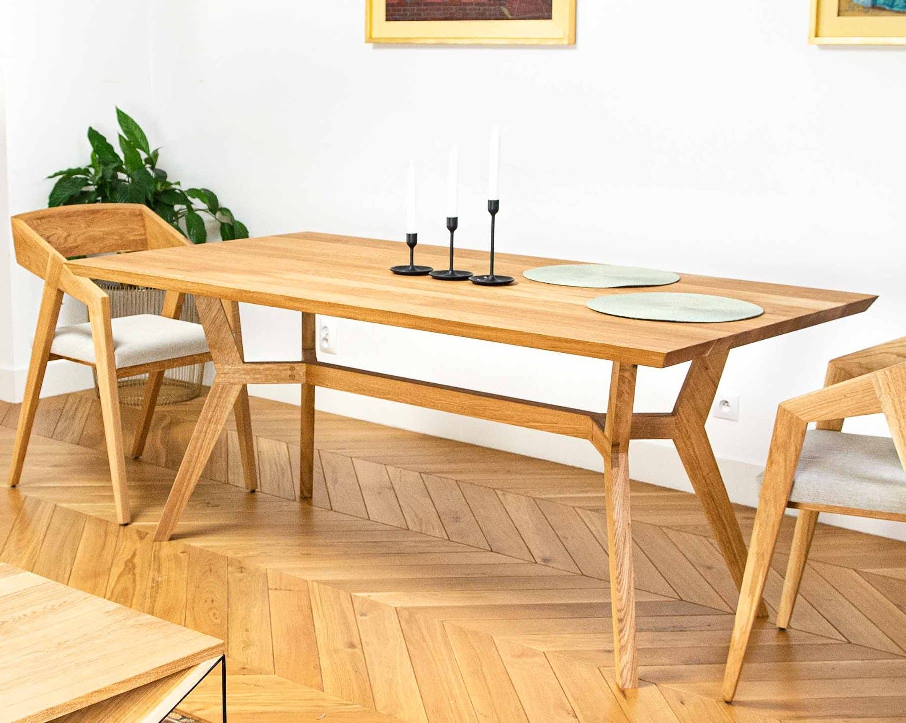 Piko Dining Set, Oak Wood