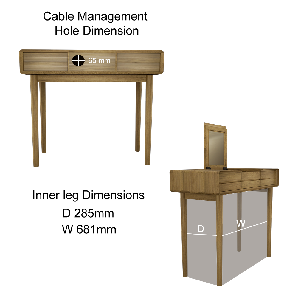 Scandic Dressing Table with Mirror