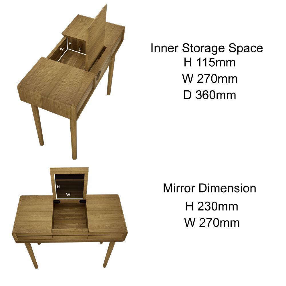 Scandic Dressing Table with Mirror