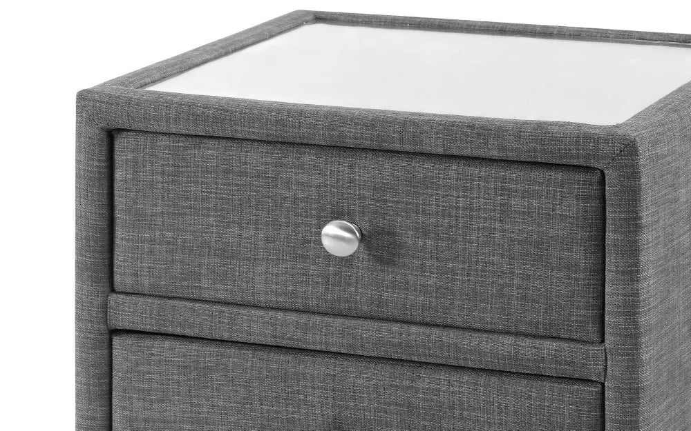 Sorrento 3 Drawer Bedside, Slate Grey