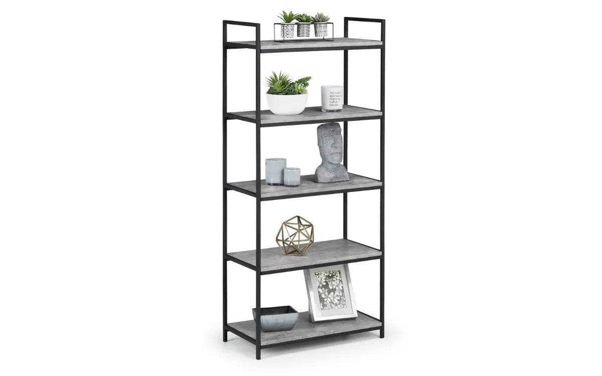 Staten Tall Concrete Bookcase