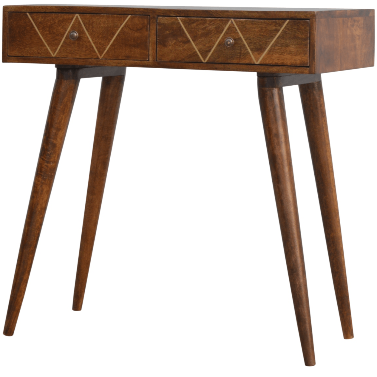 Brass Inlay Console Table