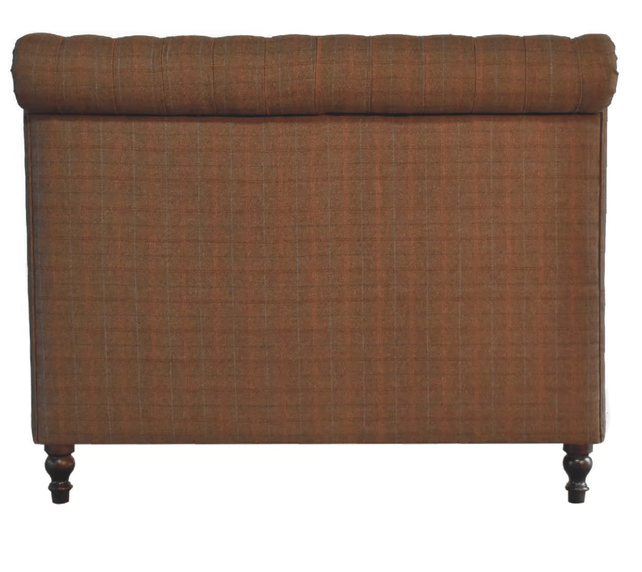 Mango Wood and Mixed Tweed Bed