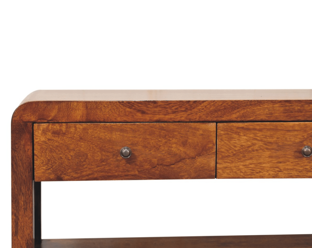 Arto 3 Drawer TV Stand, Chestnut