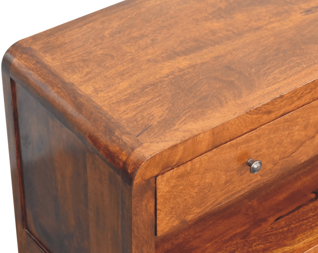 Arto 3 Drawer TV Stand, Chestnut