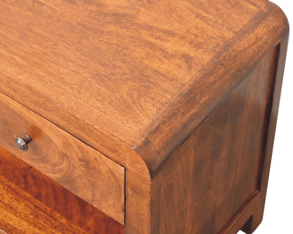 Arto 3 Drawer TV Stand, Chestnut