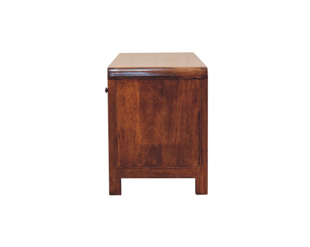 Arto 3 Drawer TV Stand, Chestnut