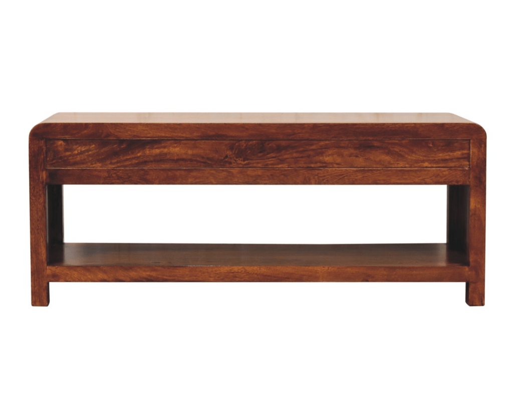 Arto 3 Drawer TV Stand, Chestnut