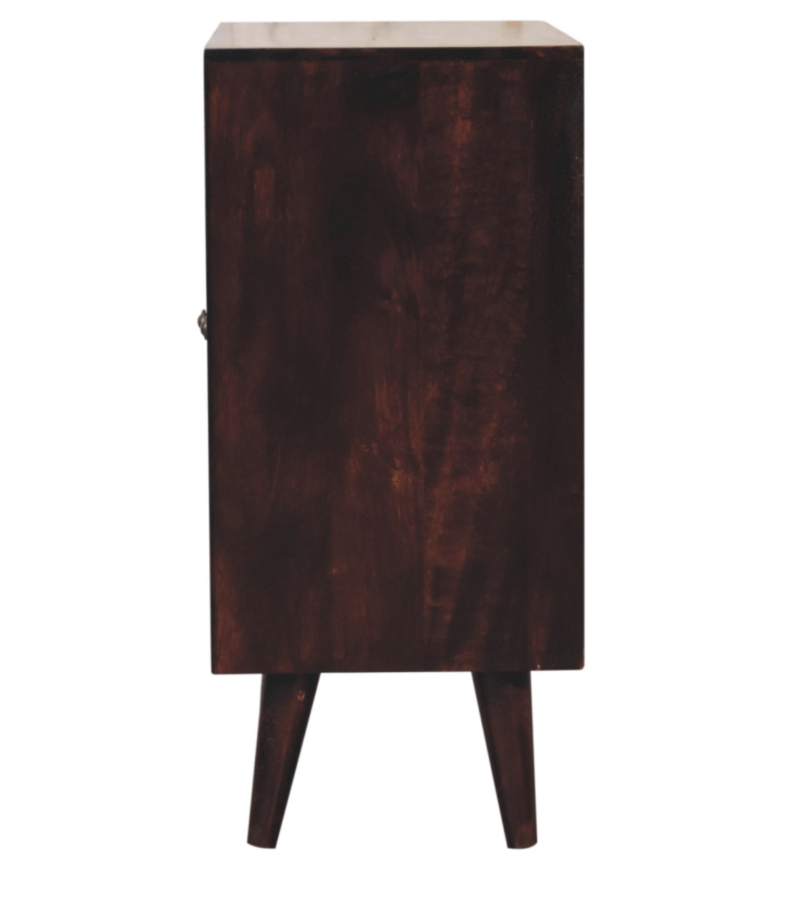 Narrow Pineapple Carved Cabinet, Walnut