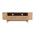Cane & Mango Wood 2 Drawers TV Cabinet