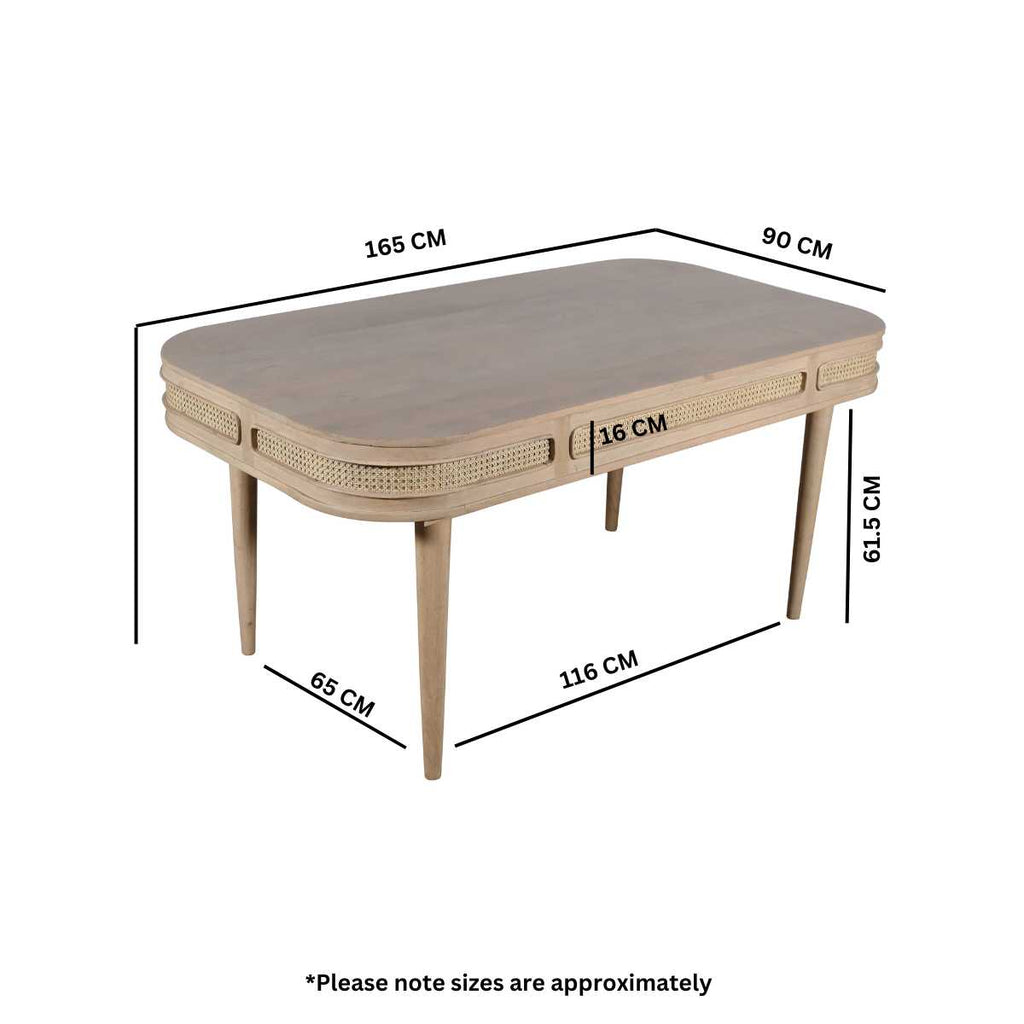 Cane & Mango Wood Dining Table