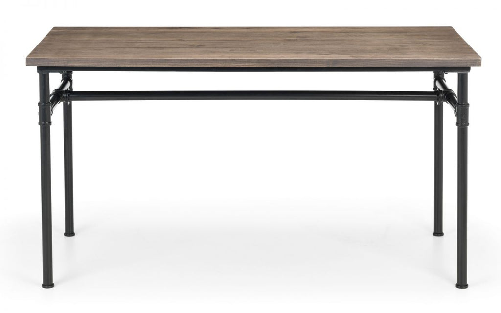 Carnegie Dining Table, Elm Wood and Steel