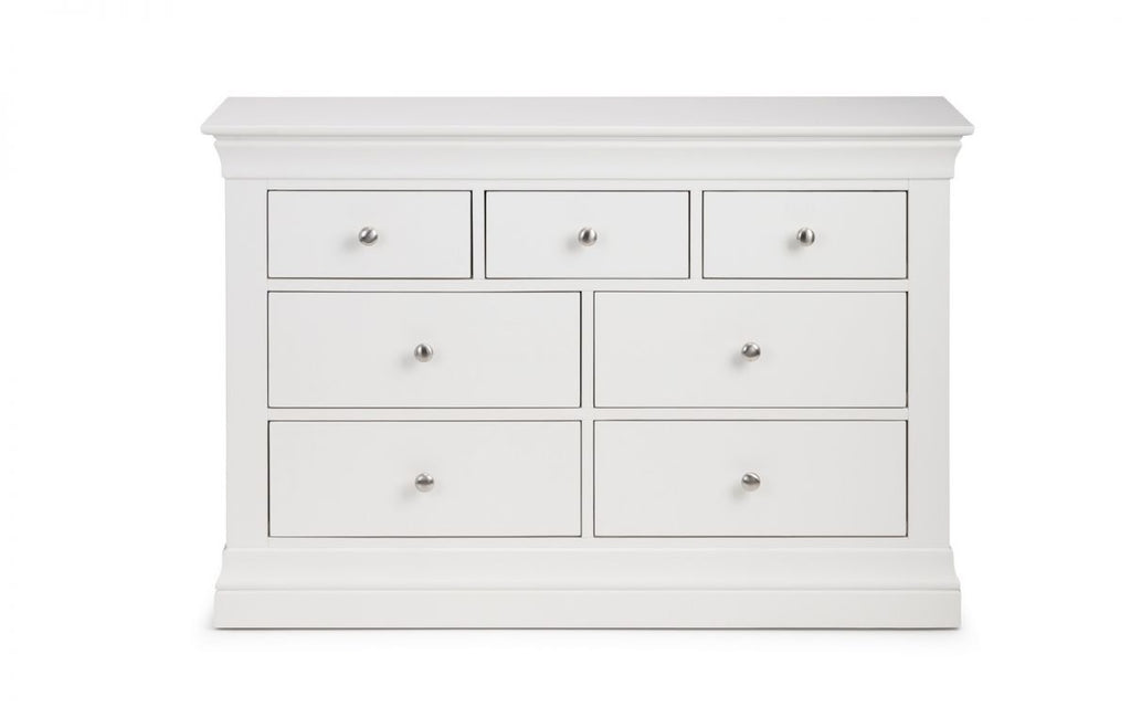 Clermont 4+3 Drawer Chest - White