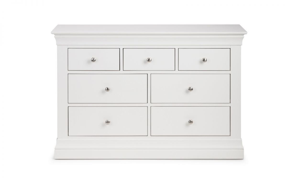 Clermont 4+3 Drawer Chest - White