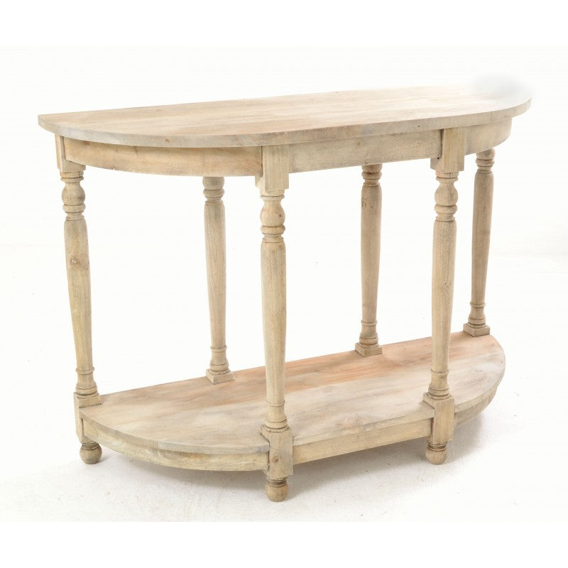Demilune Console Table, Mahogany