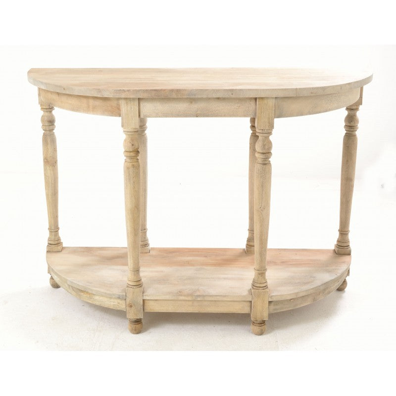 Demilune Console Table, Mahogany