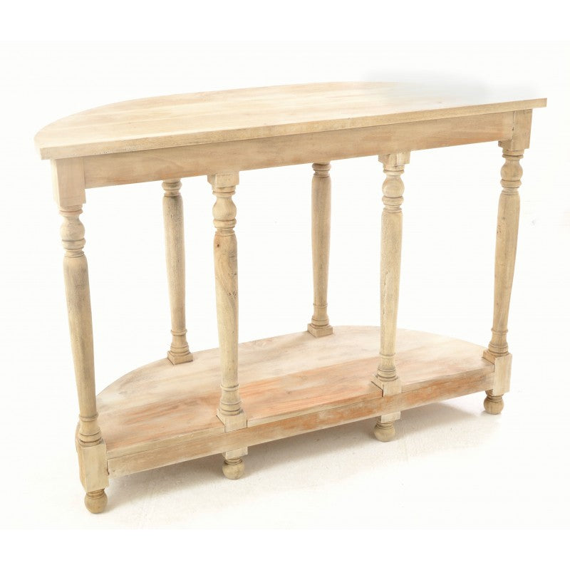 Demilune Console Table, Mahogany