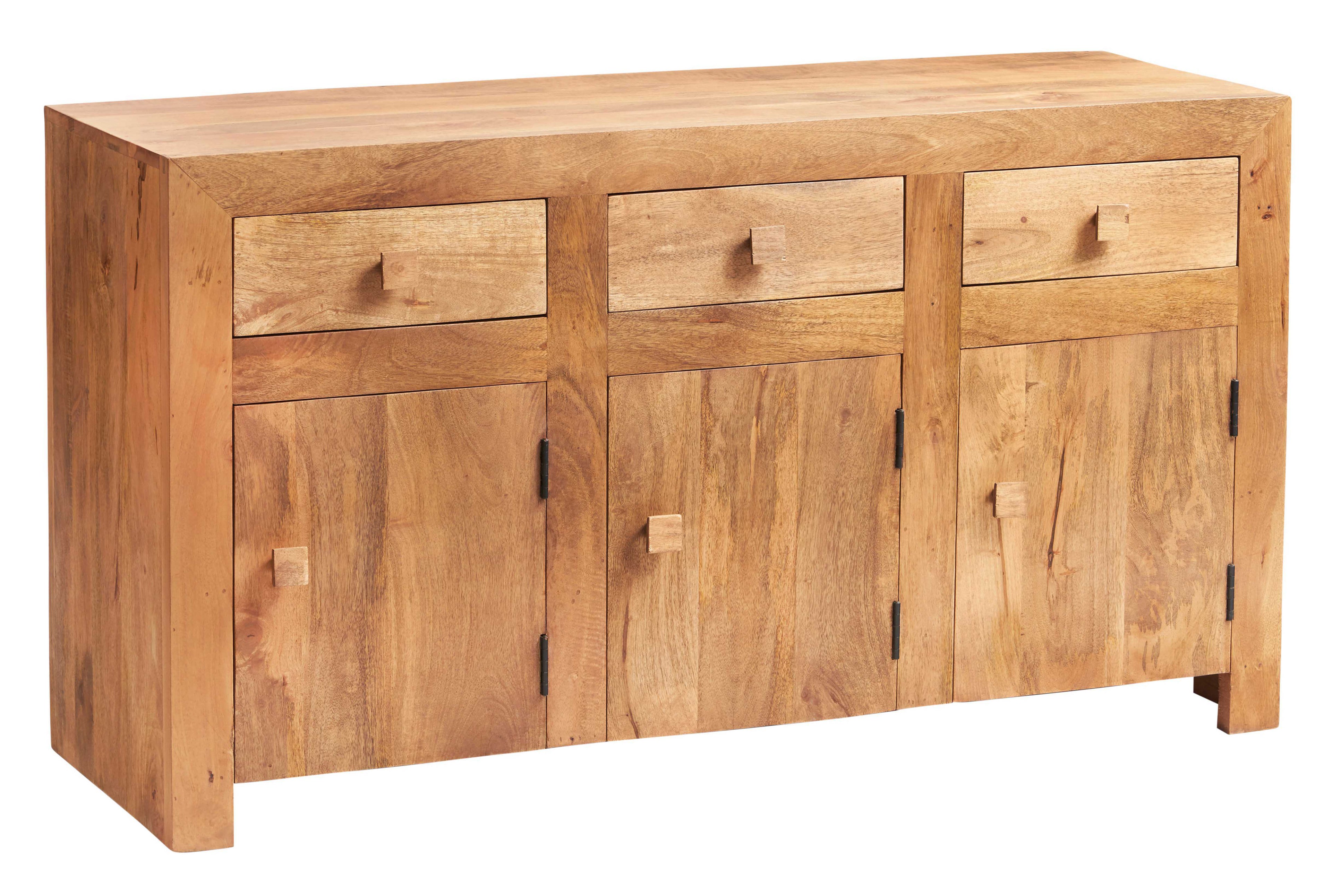Solid Mango Wood Wide Sideboard