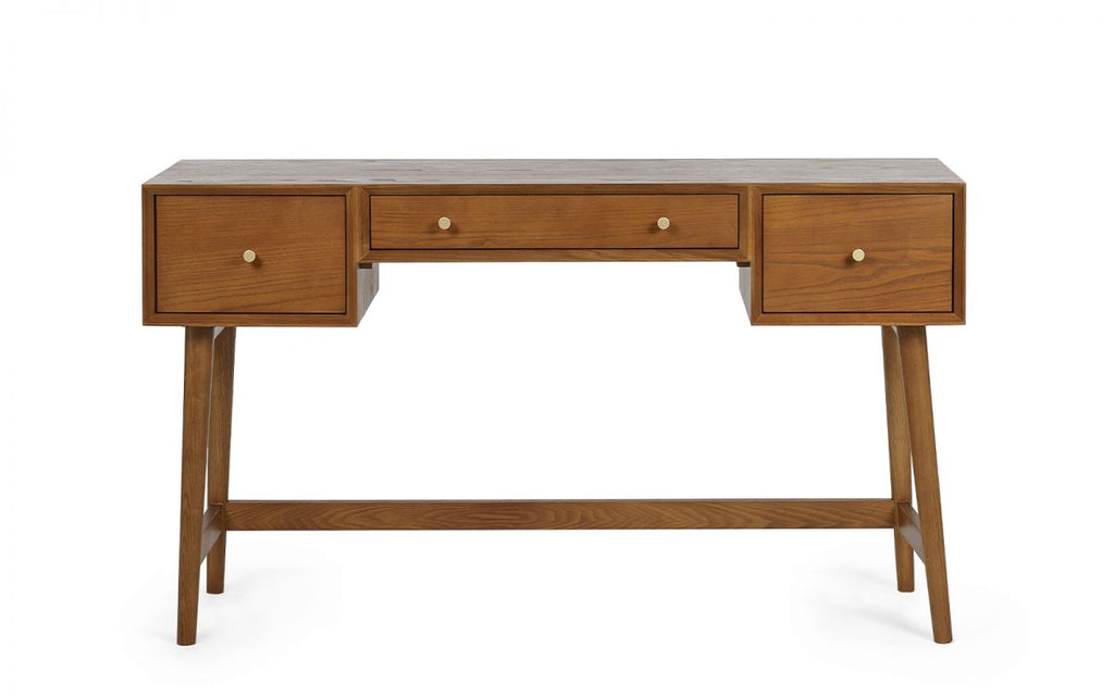 Lowry Wooden Dressing Table & Stool Set, Cherry