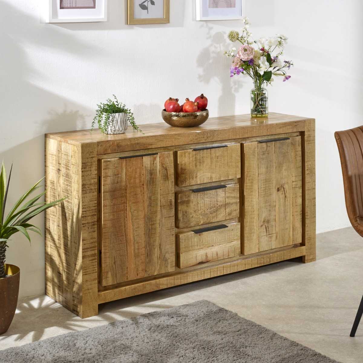 Large Solid Wood Sideboard