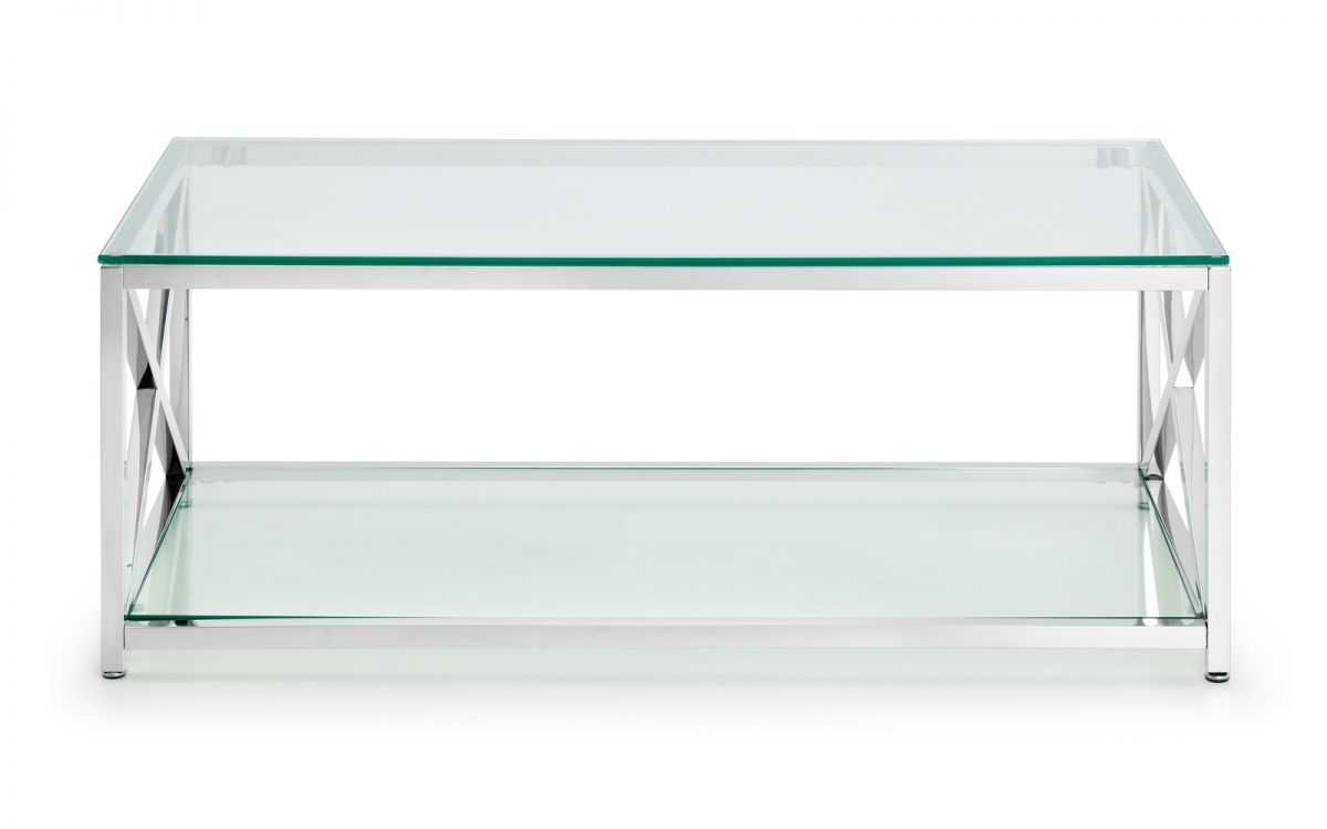 Miami Steel and Glass Coffee Table