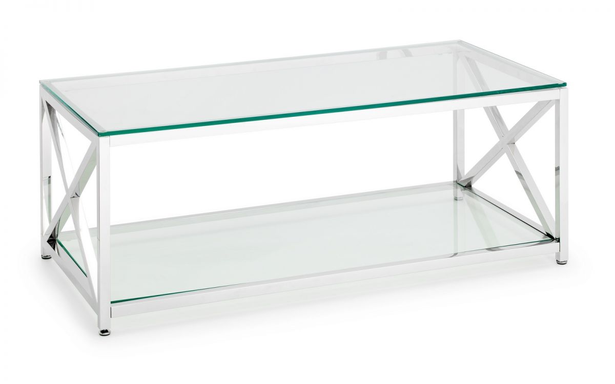Miami Steel and Glass Coffee Table