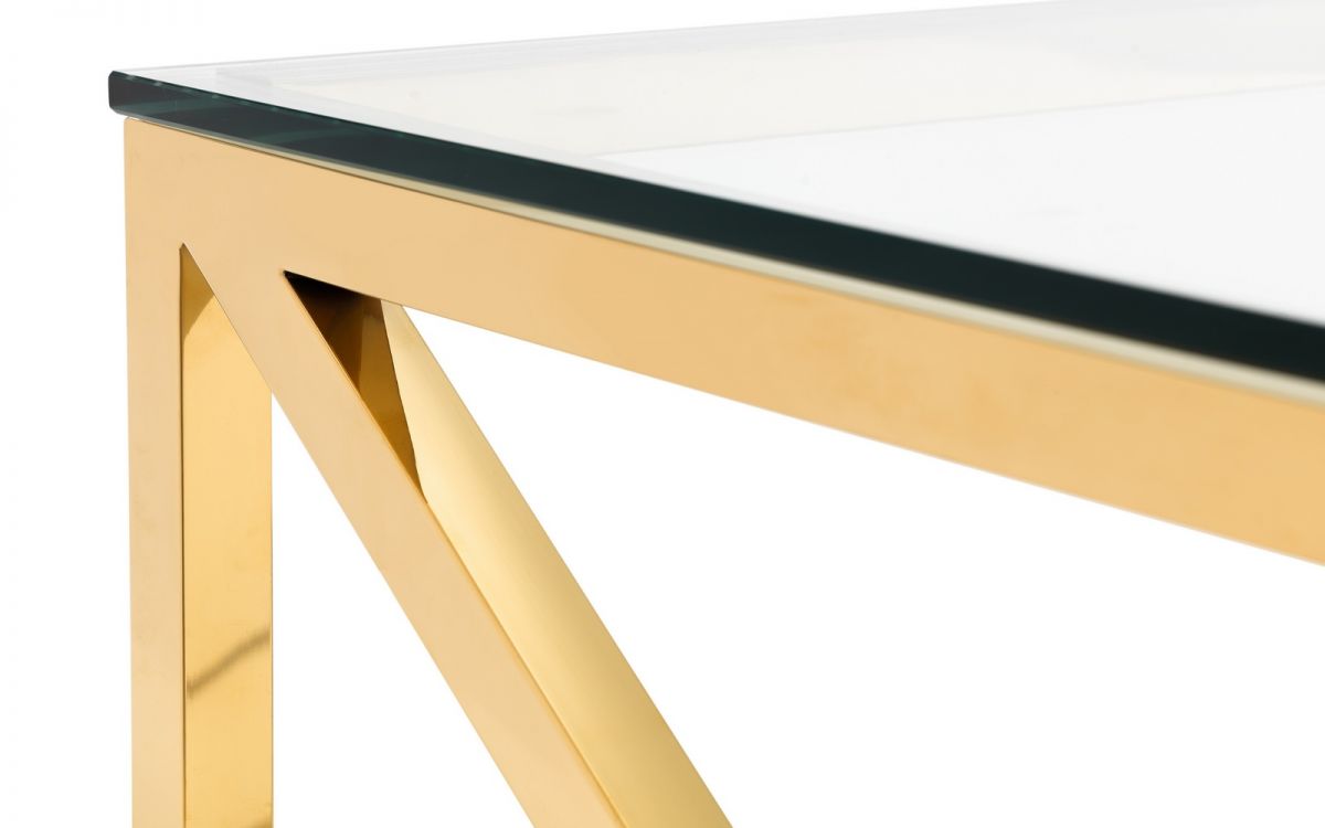 Miami Steel and Glass Coffee Table