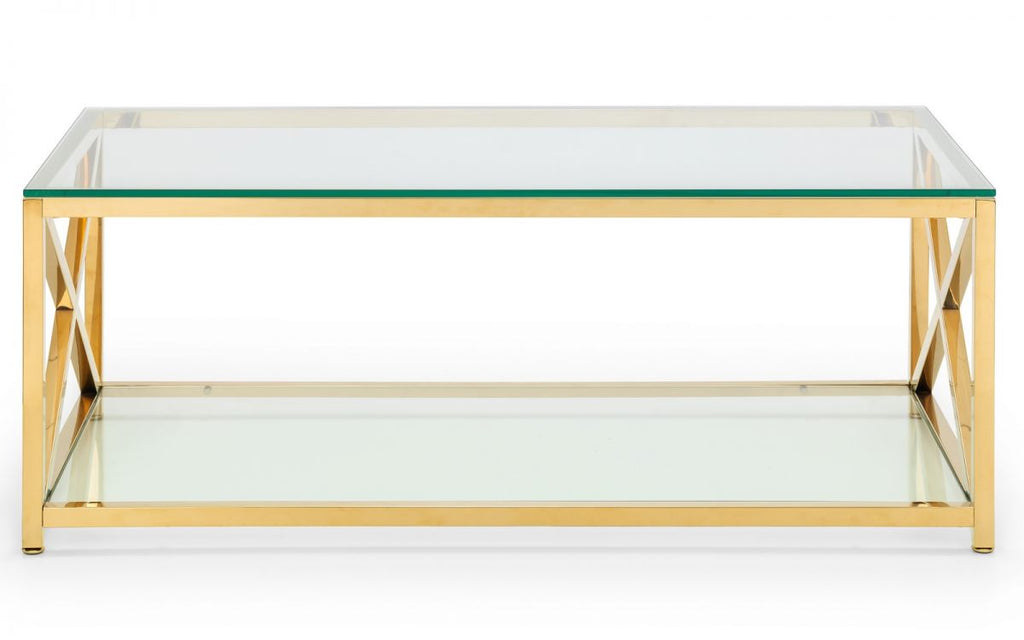 Miami Steel and Glass Coffee Table