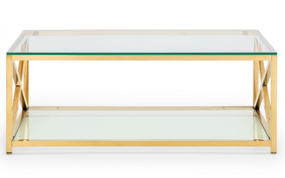 Miami Steel and Glass Coffee Table