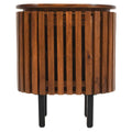 Slatted Mango Wood Bedside Table