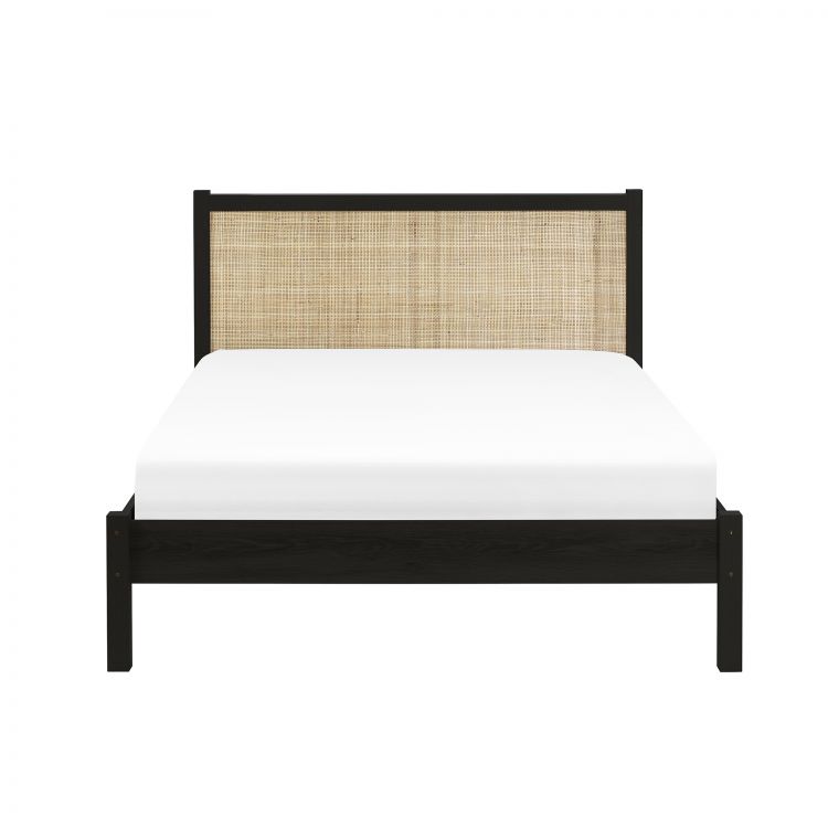 Padstow Rattan Bed in Black