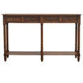 Turned Leg 4 Drawer Console Table