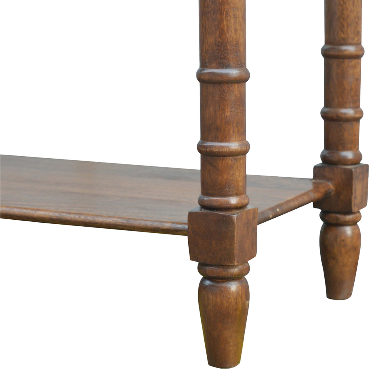 Turned Leg 4 Drawer Console Table