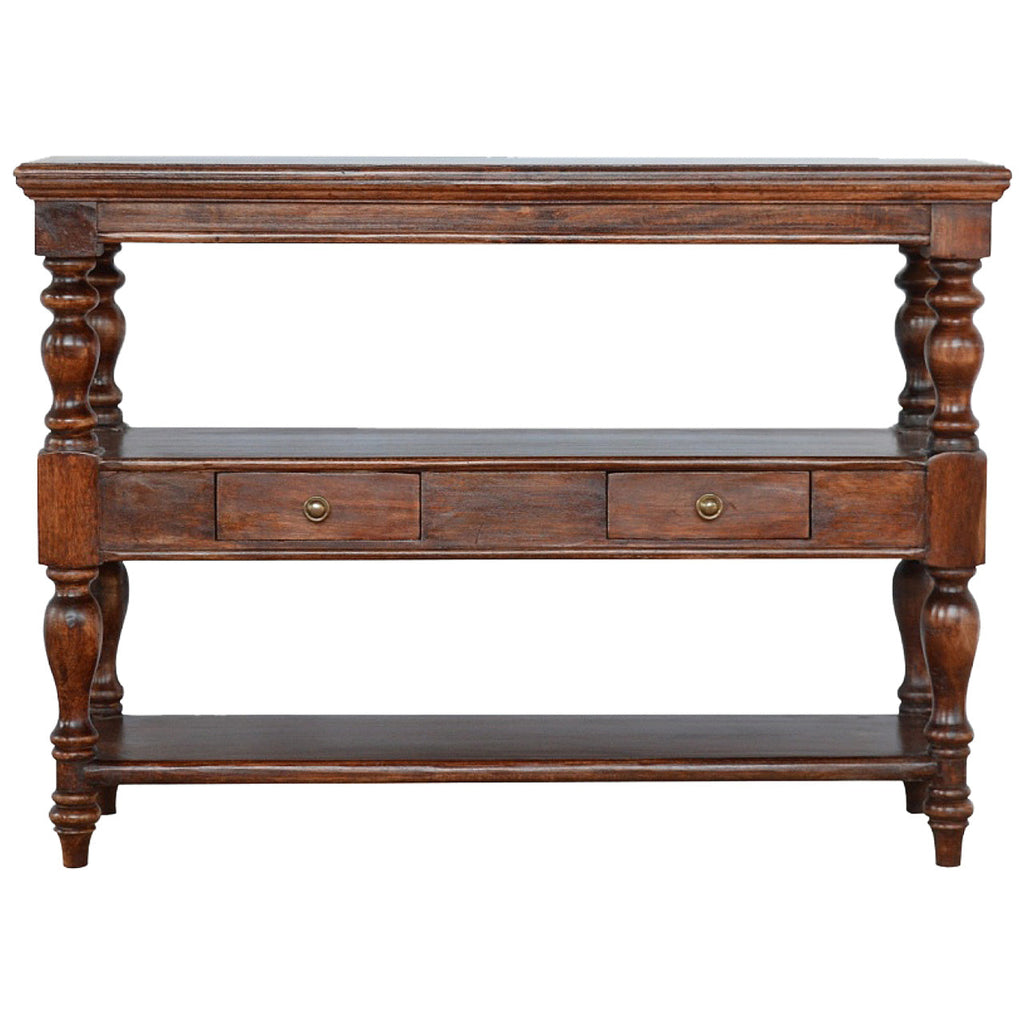 Turned Leg Console Table
