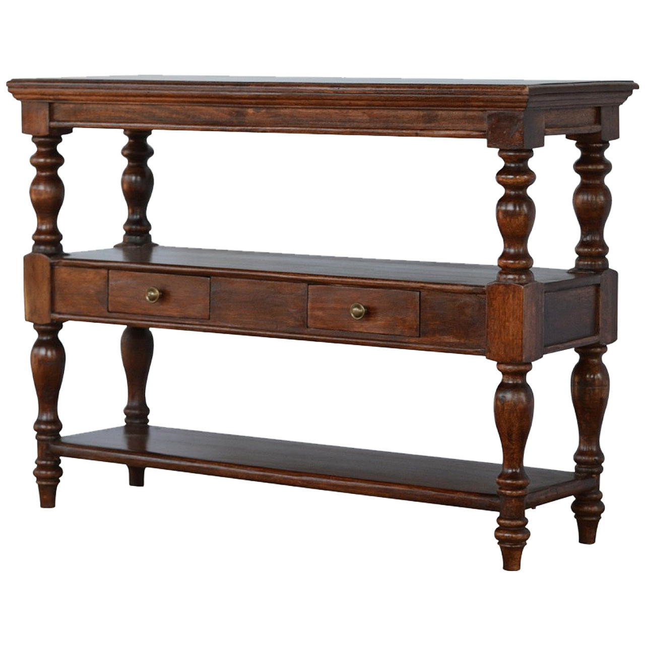 Turned Leg Console Table