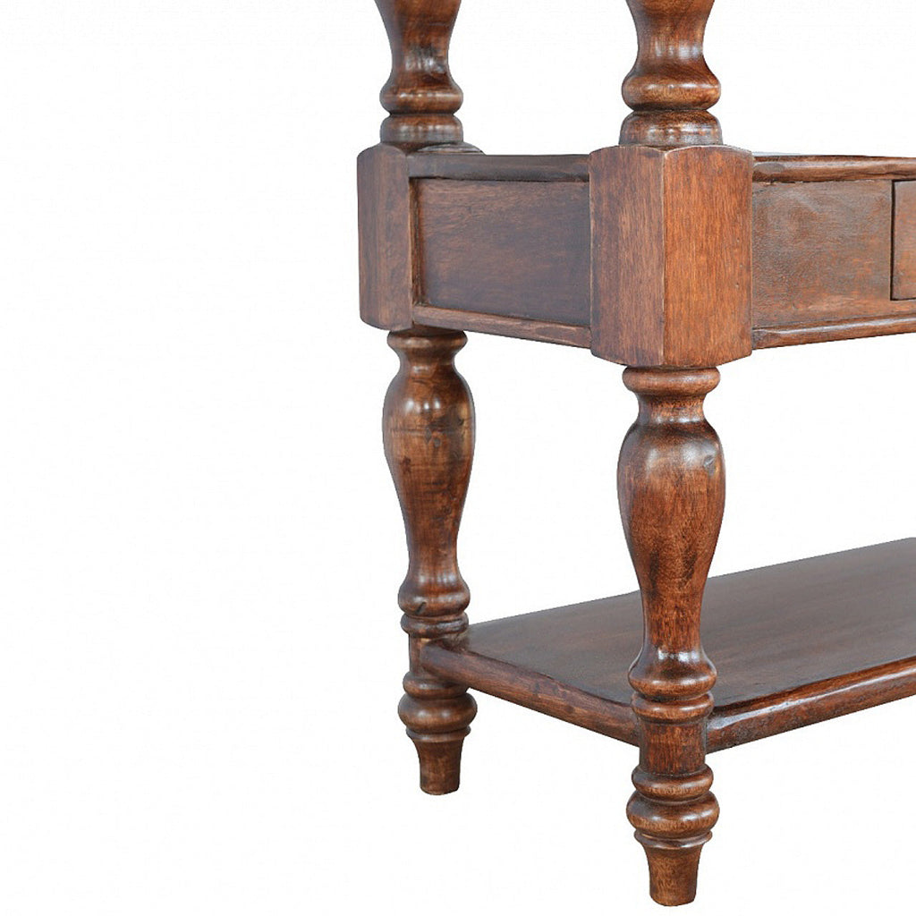 Turned Leg Console Table