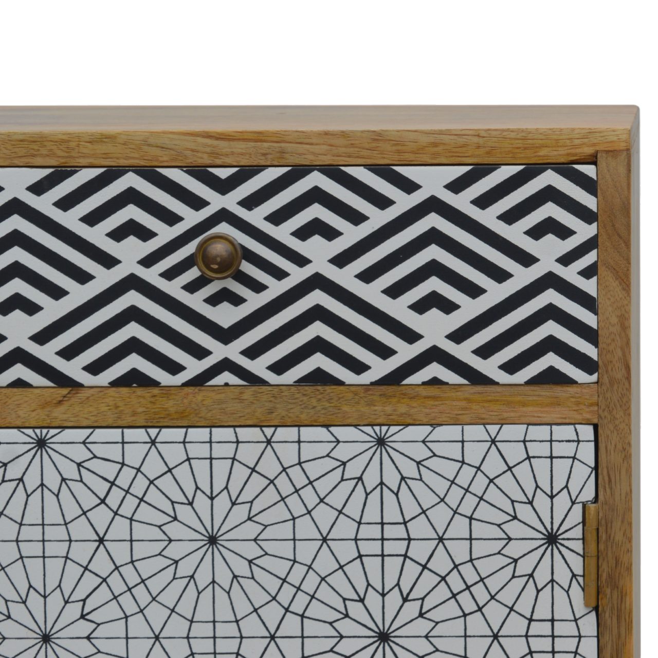 Mixed Pattern Bedside, Screen Printed
